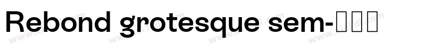 Rebond grotesque sem字体转换 Rebond grotesque sem字体转换